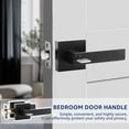 thumbnail image 2 of HLONK Poignée de Porte d'Entrée Extérieure Boutons de Porte Réversibles avec 3 Clés Levier de Porte d'Entrée en Alliage d'Aluminium Poignée de Porte de Garde-Robe Noir Mat Poignée de Porte Intérieure Intimité pour Chambre Bureaux Pièces, 2 of 10
