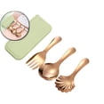 thumbnail image 1 of Shell Shape Serving Spoons, Mini Forks and Spoons, Stainless Steel Spoon Fork Set, Short Handle Flatware Set for Coffee, Dessert, Yogurt for Bar, Restaurant, Home Party, 1 of 6