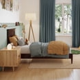 thumbnail image 3 of AFI Naples Twin Solid Wood Low Profile Platform Bed in Walnut, 3 of 13