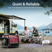 PowerSmart 4400W Inverter Generator, Gas Powered, CO Detect, Home Backup & Outdoor Use, 62 lbs, EPA Certified