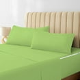 thumbnail image 2 of 5 Piece Sheet has Zippers Sheet Set, Twin XL Size 6 Inch Deep Pocket, 800 TC, Stripe Sage Color., 2 of 9