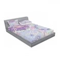 thumbnail image 3 of Ambesonne Floral Fitted Sheet & Pillow Sham Set, Dandelions Leaves Swirls, Twin, Multicolor, 3 of 3
