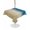 Brown Blue, variant on Outdoor Tablecloth with Umbrella Hole for Patio/Picnic/Party/Camping, Teal Pink Ombre Waterproof Table Cloth Round Cover Washable, Modern Gradient Abstract Art (Dia 54")