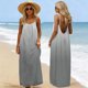 thumbnail image 1 of TaTaai Women's Backless Maxi Sundress Sleeveless Spaghetti Strap Flowy Summer Dress Casual Beach Cover Up Long Slip Dress Gift, 1 of 9