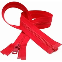 YKK® 27" Vislon Zipper ~ YKK #5 Molded Plastic Sport Zipper ~ Separating - 820 Atom Red (1 Zipper/Pack)