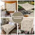 thumbnail image 6 of Pink Flowers Tapestry for Bedroom Wall Hanging Tapestry, Green Country Botanical Floral Leaves Ceiling Backdrop Tapestries Poster Blanket Wall Decor for Teens Room Living Room Dorm 39" x 59", 6 of 8