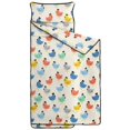 thumbnail image 2 of Hen and Silhouette Cream Pattern Teens Toddler Nap Mat with Pillow, Sleeping Mat Bag for Preschool Daycare 59"x22", 2 of 6