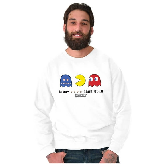 PACMAN Ready…Game Over Funny Ghosts Sweatshirt for Men or Women Brisco Brands M