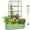 Green-71" Lx 47.24" Wx23.62"H, variant on MOPHOTO 87inch Raised Garden Bed Arched Trellis Galvanized Planter Backyard Box Outdoor for Gardening,Climbing Vegetables,Plants,Flowers(Black-2pcs)