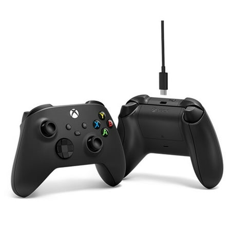 Microsoft - Xbox Wireless Controller for Windows Devices, Xbox Series X, Xbox Series S, Xbox One + USB-C Cable - Carbon Black
