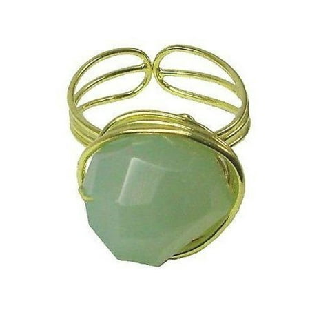 - Agate Chunk Statement Ring in Teal
