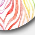 thumbnail image 3 of Designart 'Portrait of Rainbow Zebra On White' Farmhouse Circle Metal Wall Art 11x11 - Disc of 11, 3 of 5