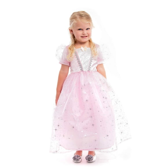 Little Adventures Deluxe Good Witch Dress up Costume (Large Age 5-7) - Machine Washable Child Pretend Play and Party Dress with No Glitter