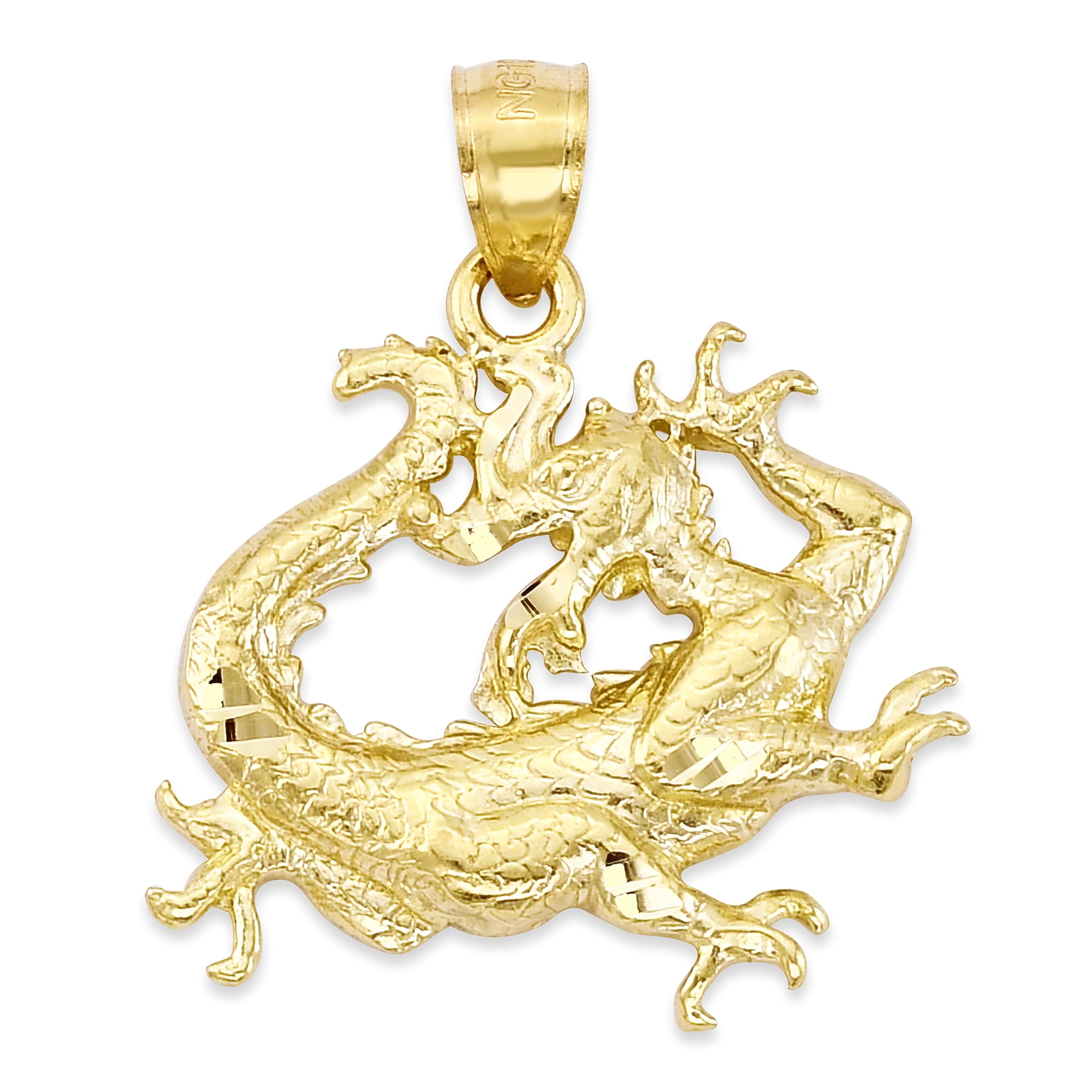 14k Gold Dragon Pendant, Year of the 