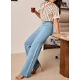 thumbnail image 3 of Jeans Astylish para mujer, cintura alta, pierna ancha, talla 10, 3 of 6