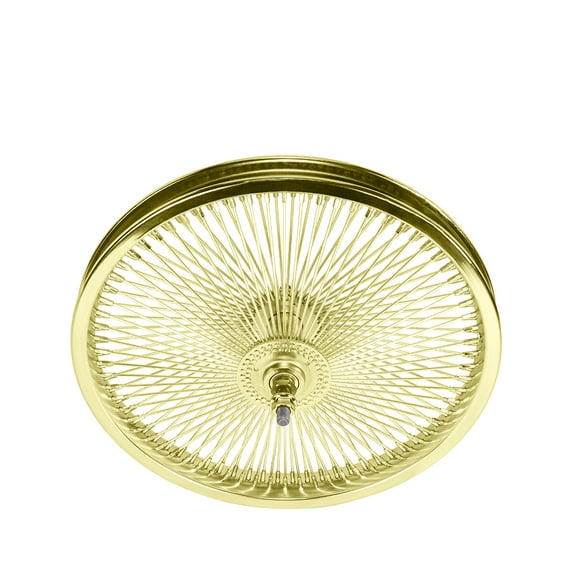 Bike 16 Steel Front Wheel 144 Spoke 14g Gold 3/8 Axle Single Wall Gold.