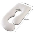 thumbnail image 3 of TOPCHANCES Pregnancy Pillow, J Shaped Full Body Soft Maternity Pillow with Removable Velvet Cover, 27*57inch, Gray/White, 3 of 9