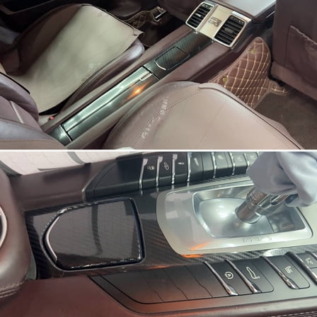 Carbon Fiber For Porsche Panamera 2010-2016 Car Film Interior Sticker Center Console Gear Dashboard Air Door Handle Lift Panel