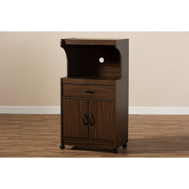 Baxton Studio Tannis Dark Walnut Finished Kitchen Cabinet Baxton Studio Tannis Dark Walnut Finished Kitchen Cabinet