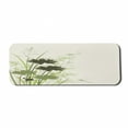 thumbnail image 1 of Dragonfly Computer Mouse Pad, Lake Flowers Leaves on Abstract Backdrop Bird Like Bugs, Rectangle Non-Slip Rubber Mousepad Large, 31" x 12" Gaming Size, Pale Green Dark Green, by Ambesonne, 1 of 2