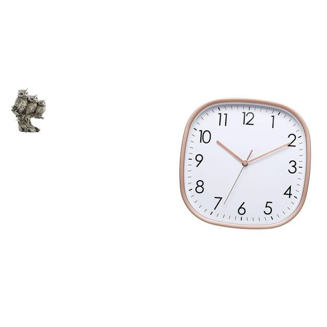 Figuras de búho,Figuras de búho,animales artificiales,artesanías,decoración del hogar,Reloj de pared,Reloj de pared digital grande y sencillo para dormitorio,Reloj de pared para decoración