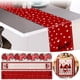 thumbnail image 1 of Mantel de San Valentín – Camino decorativo de mesa 13x72 pulgadas • Tela lavable y duradera • Decoración interior de la cocina • Aspecto festivo de punto de cruz • Acento navideño para reuniones, 1 of 5
