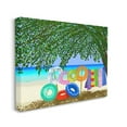 thumbnail image 3 of Stupell Industries Bold Beach Floats Overhanging Tree Coastal Shoreline Graphic Art Gallery Wrapped Canvas Print Wall Art, Design by unknown, 3 of 5