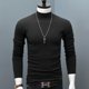 thumbnail image 2 of Camiseta interior de hombre, camiseta de manga larga, otoño invierno, cuello medio alto, color sólido, cuerpo ajustado con versión coreana de estilo extranjero, 2 of 5