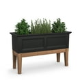 thumbnail image 3 of Mayne Fairfield 48" x 18" x 30" Rectangle Black Self Watering Elevated Garden Bed Planter, 3 of 11