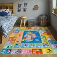 thumbnail image 6 of ASPILLOW Educational Kid Area Rug for Playroom,Soft Plush Surface Washable Carpet for Learning ABC Alphabet, Numbers, Season,Shapes,Map,4x5ft, 6 of 9