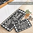 thumbnail image 4 of Retro Honey Bees Wildflowers Kitchen Mat Set of 2 Anti-Fatigue Kitchen Rug Set Non Slip Foam Cushioned Kitchen Runner Rugs and Mats Comfort Standing Mat for Farmhouse Doormat Laundry, 4 of 6