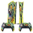 thumbnail image 2 of Psychedelic Zombie Skull Print PS5/PS5 Pro/PS5 Slim Digital Disc Skin Sticker For Console And Controller Skins, 2 of 7