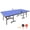 Blue 628, variant on Foldable 8ft Table Tennis Table for Indoor Games with Net, Paddles, and Balls - Mid-Size Ping Pong Table Set for Home Use, Blue MDF