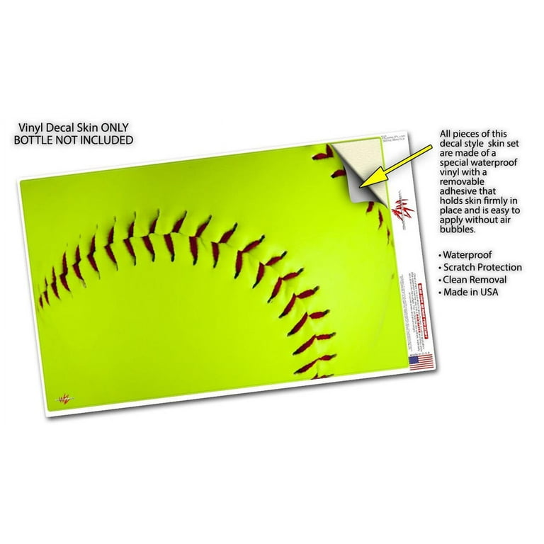Skin Wrap Decal compatible with Hydro Flask Wide Mouth Bottle 32oz Softball BOTTLE NOT INCLUDED
