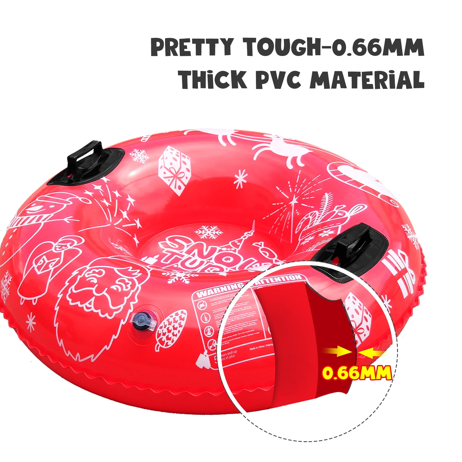 Nishore Snow Tube,Thicken Snow Winter Snow Winter Snow Tube Thicken Snow Tube With Handle Inflatable Pvc Tube Pvc Tube Thicken Snow Sled Heavy Duty Sleds Sled Winter Inch Inflatable Snow Handles
