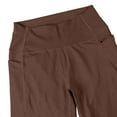 thumbnail image 7 of Arlun Women's Stretch High Waisted Yoga Pants Flare Bootcut Leggings Lightweight Comfort Breathable Trousers with Pockets Solid Color Casual Pants for Sports and Fitness Brown L, 7 of 7