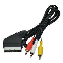 High Quality 1.8m/6Feet RGB Scart To 3 RCA Audio Video Cable For NES For FC