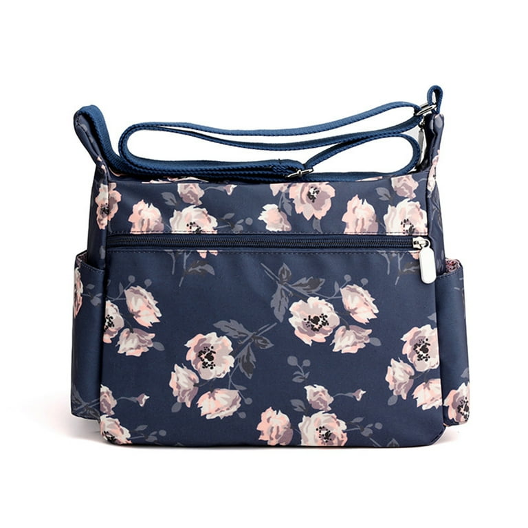Blue floral bag sales