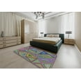 thumbnail image 4 of Ahgly Company Indoor Rectangle Patterned Purple Abstract Area Rugs, 2' x 5', 4 of 6