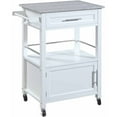 thumbnail image 2 of Linon Mitchell Kitchen Cart with Granite Top, 36 inches High, Multiple Colors, 2 of 8
