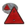 thumbnail image 1 of Juego de 2 reflectores triangulares rojos, reflectores triangulares para remolque, reflectores fijos para remolque con tornillo, reflectores triangulares para se?alización ShuxiuWang 8390606610423, 1 of 1