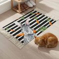 thumbnail image 5 of Area Rug with Tassels 2' x 3', Easter Bunny Carrot Cute Rabbit Kitchen Runner Rug for Hallway Bedroom Throw Rugs, Black and White Stripes Soft Door Mat for Bathroom Entrance Living Room, 5 of 9
