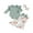 Forest Green, variant on Baby Girl Outfit Newborn Girl 3Pcs Spring Fall Clothes 3 6 9 12 18 Months Infant Long Sleeve Ribbed Romper Flower Print Flare Pants Headband Set