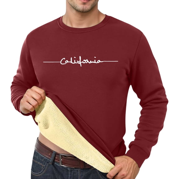 Sweatshirt for Men Everyday Crew Neck Pullover Hoodless Long Sleeve Soft Casual Top
