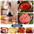 thumbnail image 4 of Bluebow Immersion Blender Handheld, 1100W 25 Speed 5-in-1 Stainless Steel Hand Blender with Turbo Mode, Scratch-Resistant Stick Blender for Kitchen Use, Purees Soups Smoothies, Black, 4 of 10