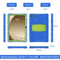 thumbnail image 6 of XYX Case for Samsung Galaxy Tab A9+ 11.0 inch (SM-X210/SM-X215/SM-X216), Dual Layer Slim Heavy Shockproof Rugged Protective Cover Case with Kickstand (Blue Lime), 6 of 7