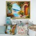 thumbnail image 3 of Designart 'House With Colorful Flowers Near The Sea Summer Season' Nautical & Coastal Framed Art Print, 3 of 4