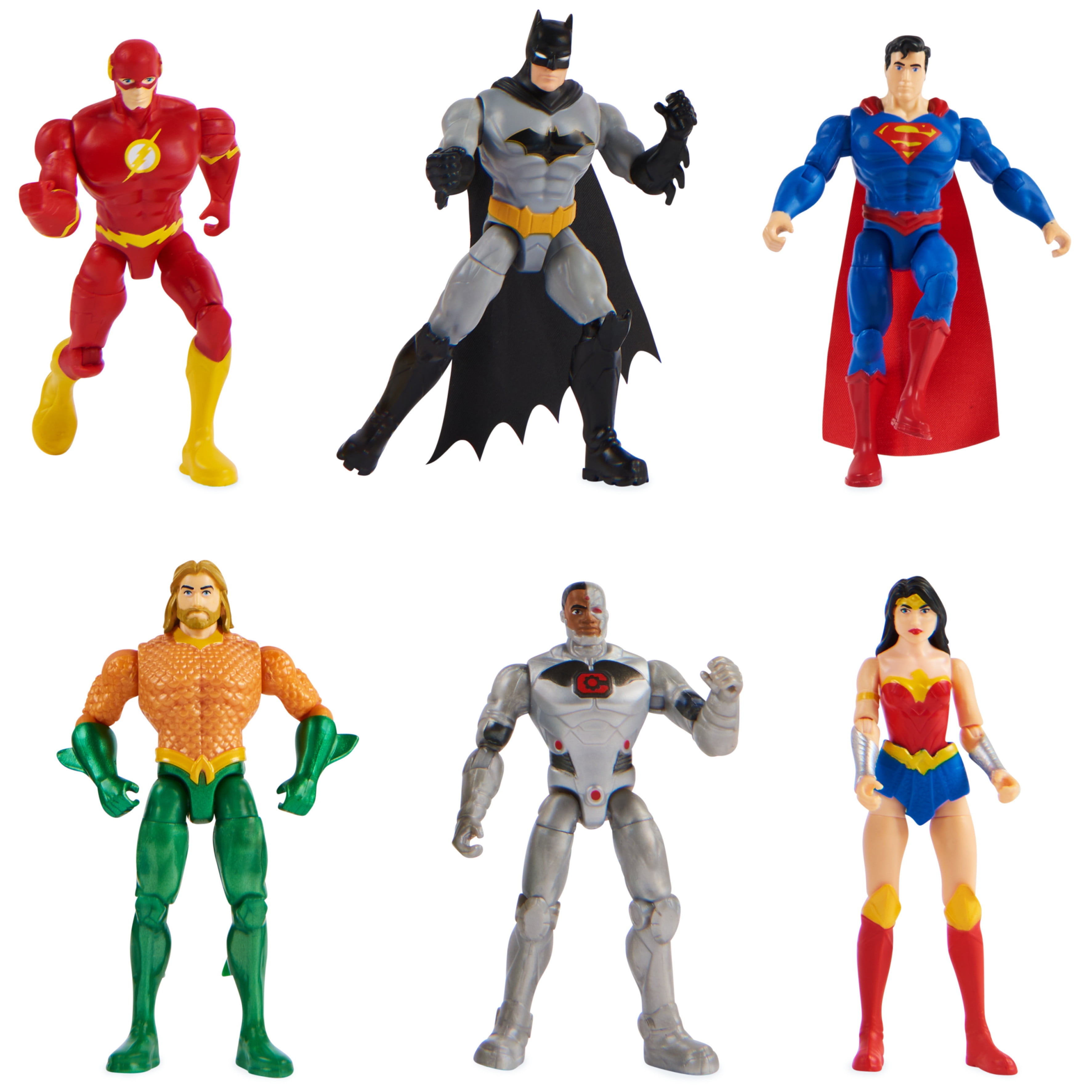 DC Comics Justice League 4 Inch Action Figures 6 Pack Walmart