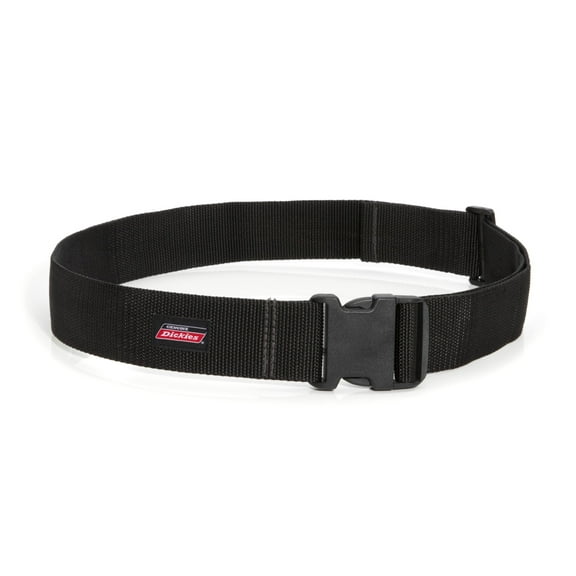 Genuine Dickies Adjustable Men's Nylon Work Belt, Black, 2 in