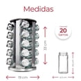 thumbnail image 2 of Especiero Giratorio, 20 Tarros Vidrio Organizador de Especias y Condimentos, 2 of 4